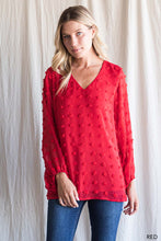 Load image into Gallery viewer, Sassy Red Pom Shirt
