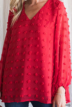 Load image into Gallery viewer, Sassy Red Pom Shirt
