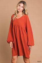 Load image into Gallery viewer, Hazel Bubble Sleeve Dress
