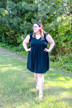 Load image into Gallery viewer, Parker Black Ruffle Dress
