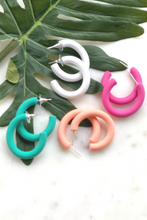 Load image into Gallery viewer, Cindy Color Block Hoops
