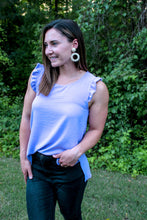 Load image into Gallery viewer, Josie Lavender Ruffle Sleeve Top
