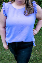 Load image into Gallery viewer, Josie Lavender Ruffle Sleeve Top

