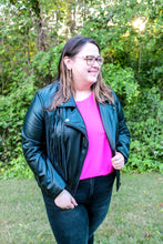 Load image into Gallery viewer, Quinn Leather Fringe Jacket
