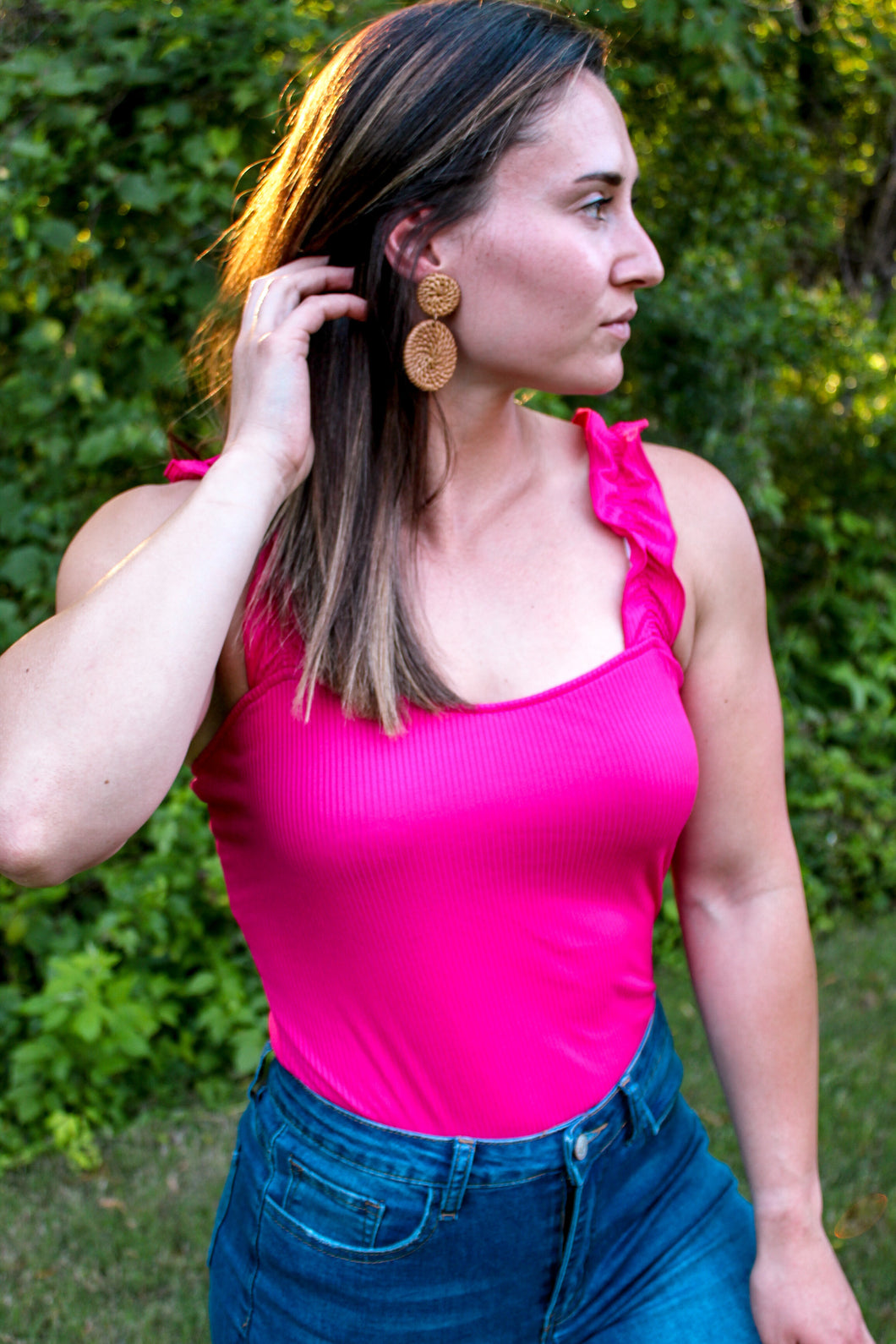 Rosie Pink Ruffle Top